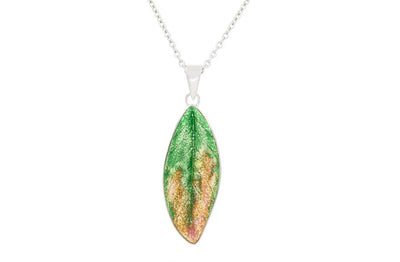 Pohutukawa Leaf Enamel Pendant