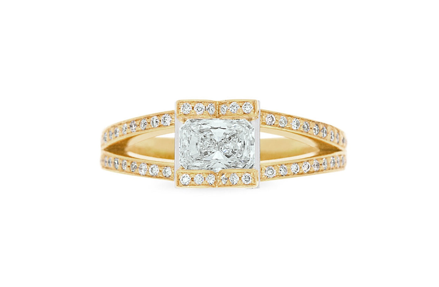 Corin: Radiant Cut Diamond Solitaire Ring