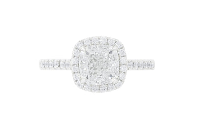 Adorn: Cushion Cut Diamond Halo Ring.