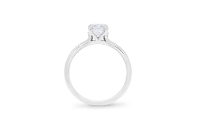Arabesque: Cushion Cut Diamond Solitaire Ring