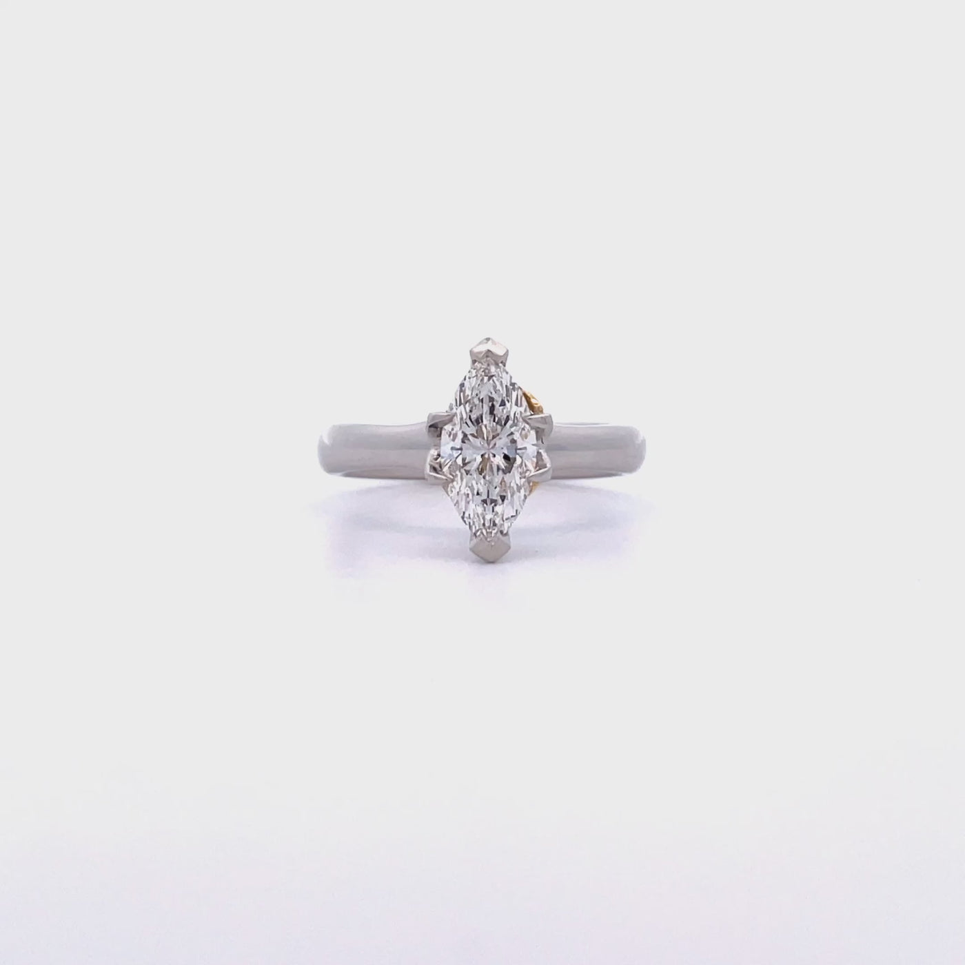 Secret Garden: Marquise Diamond Solitaire Ring in Platinum | 1.21ct D colour, VVS1 clarity