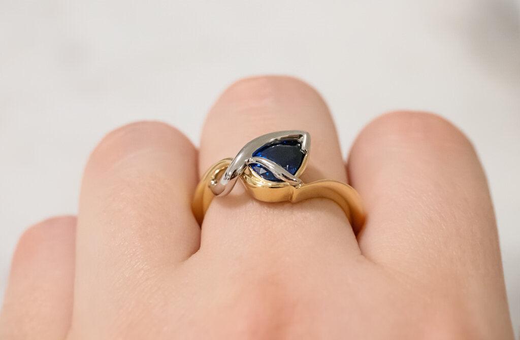 Ripple: Blue Sapphire Dress Ring