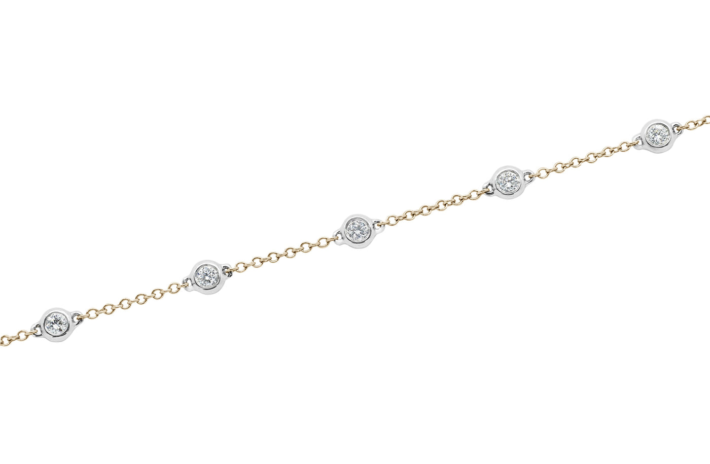 Bezel Set Diamond Bracelet in 9ct Yellow Gold | 0.33ctw