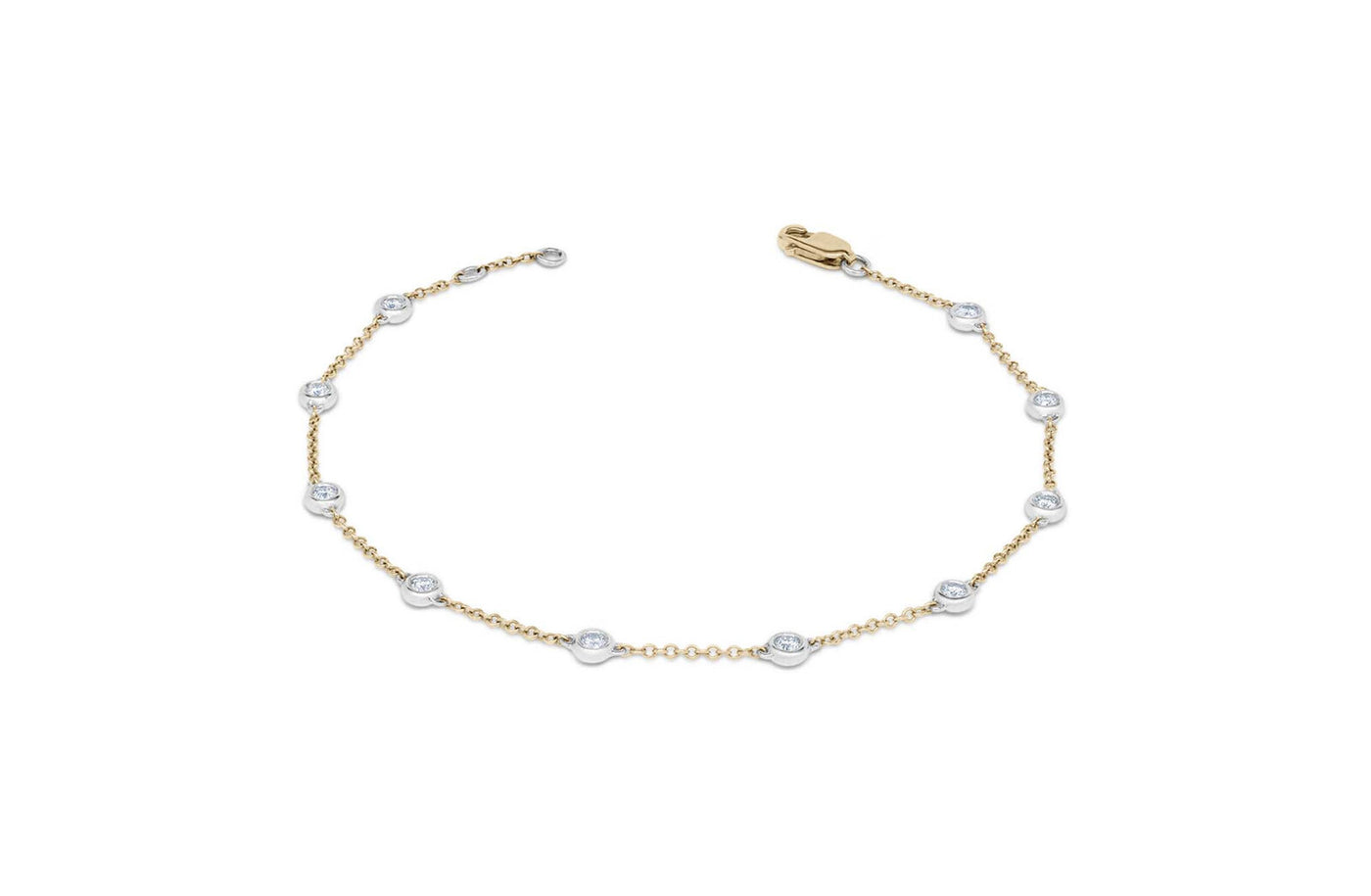 Bezel Set Diamond Bracelet in 9ct Yellow Gold  | 0.33ctw