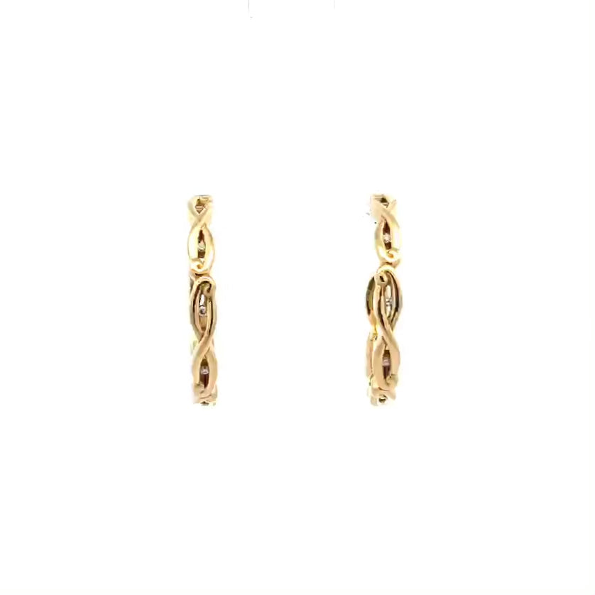 Marena: Diamond Hoop Earrings