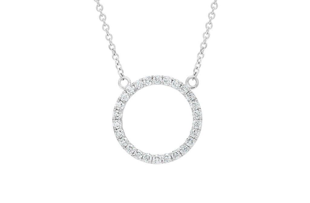 Evermore: Diamond Set Circle Necklace