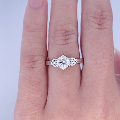Raumati: Brilliant Cut Diamond Solitaire Ring in Platinum | 0.77ctw