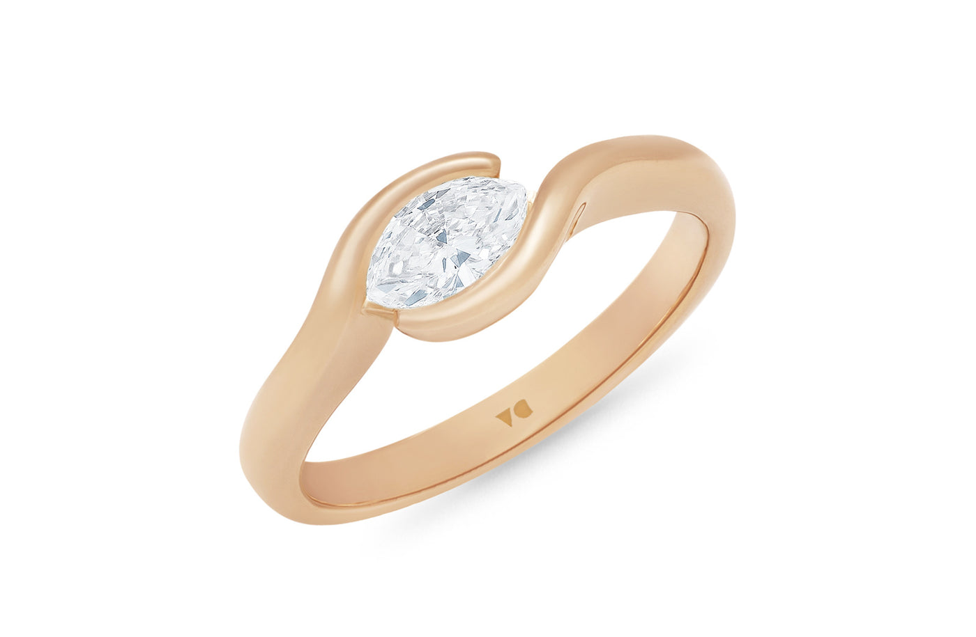 Wander: Marquise Cut Diamond Solitaire Ring