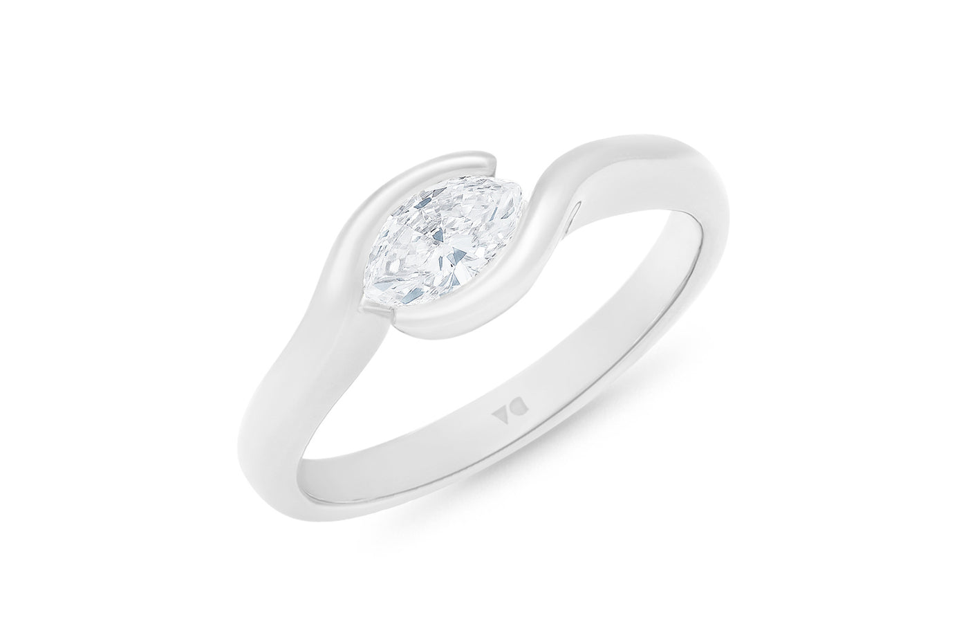 Wander: Marquise Cut Diamond Solitaire Ring