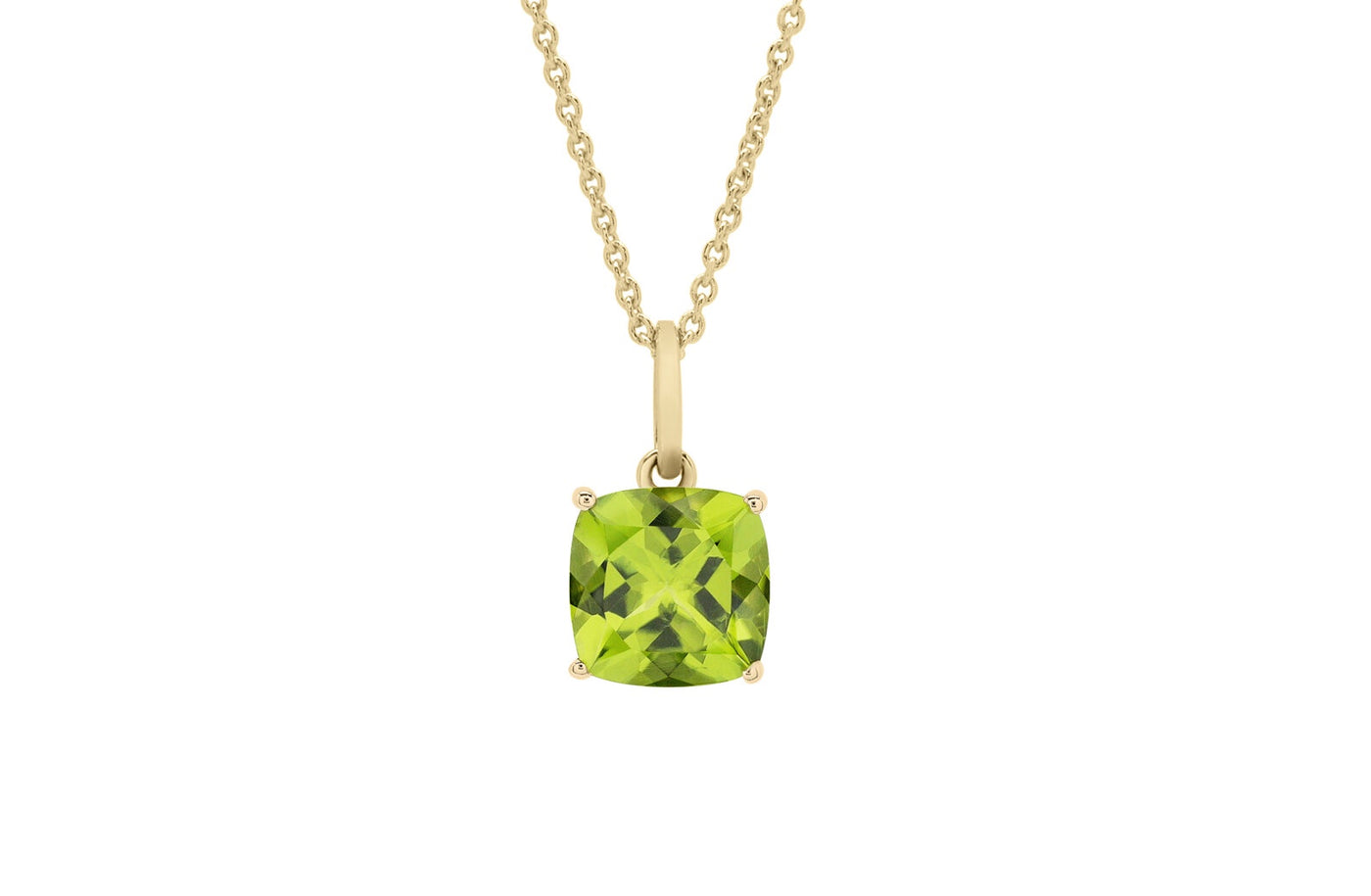 Peridot Solitaire Pendant in Yellow Gold | 2.28ct
