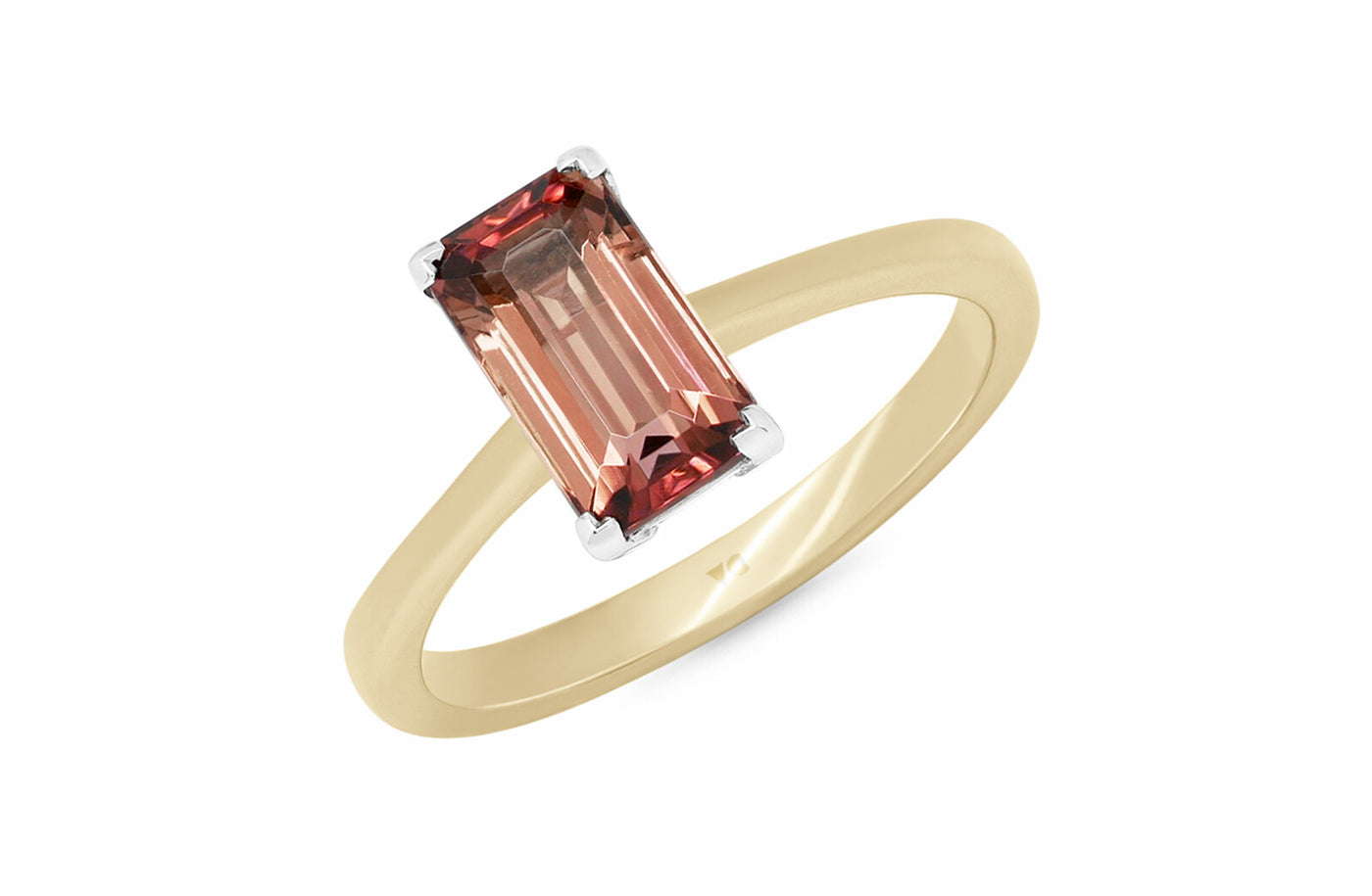 Sweet Cherry: Pink Tourmaline Solitaire Ring