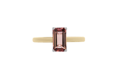 Sweet Cherry: Pink Tourmaline Solitaire Ring