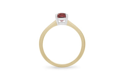 Sweet Cherry: Pink Tourmaline Solitaire Ring