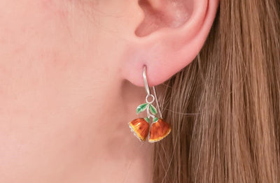 Pohutukawa Enamel Drop Earrings