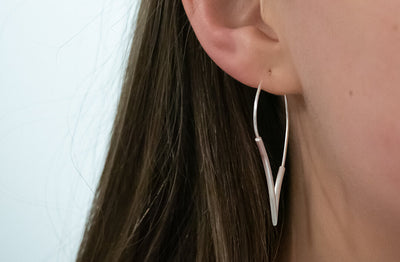 Large Teardrop Hoop Earrings