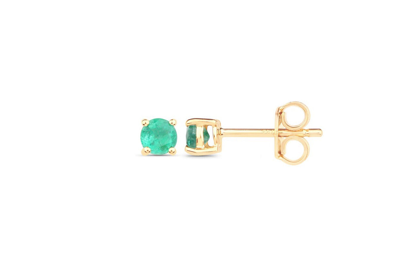 Zambian Emerald Stud Earrings in Gold | 0.55ctw